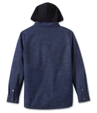 H-D Motorclothes Harley-Davidson Hooded Shirt Whiplash Blau 2 H-D Motorclothes Harley-Davidson Hooded Shirt Whiplash Blau – Bild 2