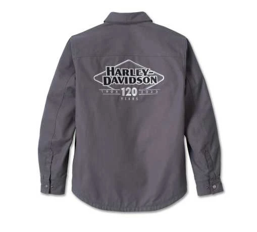 H-D Motorclothes Harley-Davidson Riding Hemdjacke 120th Anniversary Operative Grau 2 H-D Motorclothes Harley-Davidson Riding Hemdjacke 120th Anniversary Operative Grau – Bild 2