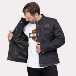 H-D Motorclothes Harley-Davidson Motorradjacke Chisel Denim Trucker Schwarz 5 H-D Motorclothes Harley-Davidson Motorradjacke Chisel Denim Trucker Schwarz -jacket shop 98118 23vm 32