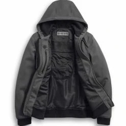 H-D Motorclothes Harley-Davidson Motorrad Zip-Hoodie Arterial Abrasion-Resistant Grau -jacket shop 98123 20em 31