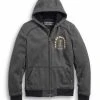H-D Motorclothes Harley-Davidson Motorrad Zip-Hoodie Arterial Abrasion-Resistant Grau