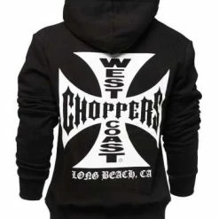 West Coast Choppers Iron Cross Zip Hoodie, Schwarz -jacket shop 987294 wcc2