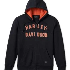 H-D Motorclothes Harley-Davidson Zip Hoodie Iron Bond Schwarz