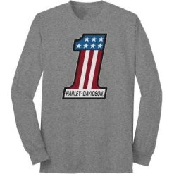 H-D Motorclothes Harley-Davidson #1 Race Longsleeve Grau
