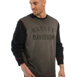 H-D Motorclothes Harley-Davidson Longsleeve Iron Bond Grau/schwarz -jacket shop 99003 23vm harley3 1