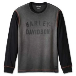 H-D Motorclothes Harley-Davidson Longsleeve Iron Bond Grau/schwarz