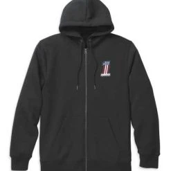 H-D Motorclothes Harley-Davidson Zip Hoodie #1 Race Schwarz