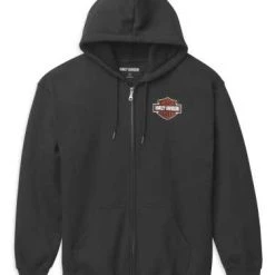 H-D Motorclothes Harley-Davidson Zip Hoodie Bar & Shield Schwarz