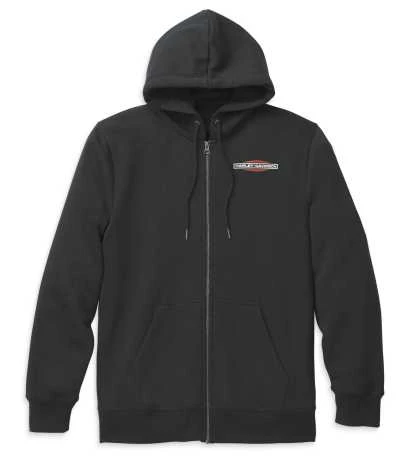H-D Motorclothes Harley-Davidson Stacked Logo Zip Hoodie Schwarz 1 H-D Motorclothes Harley-Davidson Stacked Logo Zip Hoodie Schwarz