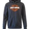 H-D Motorclothes Harley-Davidson Hoodie Hallmark Bar & Shield Blau
