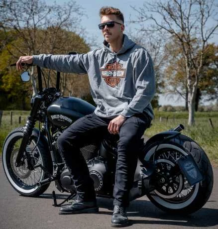 H-D Motorclothes Harley-Davidson Hoodie Hallmark Bar & Shield Grau 2 H-D Motorclothes Harley-Davidson Hoodie Hallmark Bar & Shield Grau – Bild 2