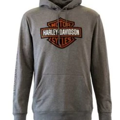 H-D Motorclothes Harley-Davidson Hoodie Hallmark Bar & Shield Grau