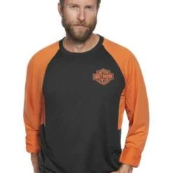 H-D Motorclothes Harley-Davidson Longsleeve Performance Bar & Shield Schwarz/orange 5 H-D Motorclothes Harley-Davidson Longsleeve Performance Bar & Shield Schwarz/orange -jacket shop 99052 22vm 32