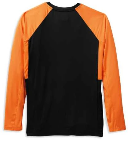 H-D Motorclothes Harley-Davidson Longsleeve Performance Bar & Shield Schwarz/orange 2 H-D Motorclothes Harley-Davidson Longsleeve Performance Bar & Shield Schwarz/orange – Bild 2