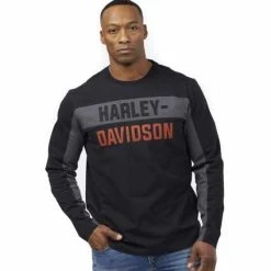 H-D Motorclothes Harley-Davidson Longsleeve Copperblock Letter -jacket shop 99065 21vm 42