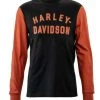 H-D Motorclothes Harley-Davidson Longsleeve Staple Colorblock Schwarz/orange