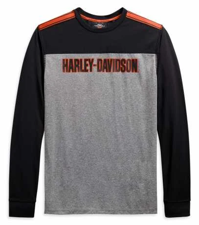 H-D Motorclothes Harley-Davidson Longsleeve Performance Micro Mesh Colorblock 1 H-D Motorclothes Harley-Davidson Longsleeve Performance Micro Mesh Colorblock