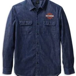 H-D Motorclothes Harley-Davidson Jeanshemd Bar & Shield Blau