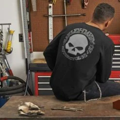 H-D Motorclothes Harley-Davidson Skull Longsleeve, Schwarz -jacket shop 99091 14vm 32