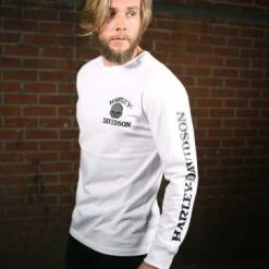 H-D Motorclothes Harley-Davidson Skull Longsleeve, Weiß -jacket shop 99092 14vm 3