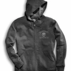 H-D Motorclothes Harley-Davidson Skull Zip Hoodie, Grau -jacket shop 99107 18vm 3