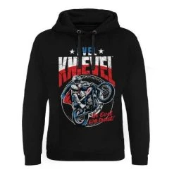 Evel Knievel Wheelie Epic Hoodie Schwarz