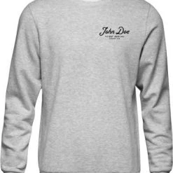 John Doe Sweatshirt JD Lettering Grau