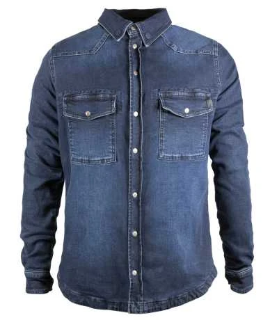 John Doe Motoshirt Motorrad Hemd Denim Dunkelblau 1 John Doe Motoshirt Motorrad Hemd Denim Dunkelblau