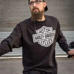 H-D Motorclothes Harley-Davidson Longsleeve Bar & Shield 1 Schwarz -jacket shop r004537v 31