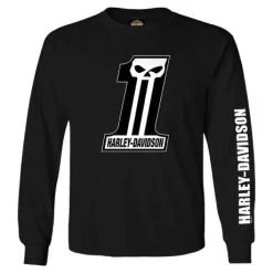 H-D Motorclothes Harley-Davidson Longsleeve Dark Custom Schwarz