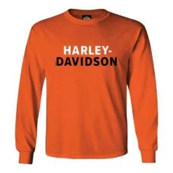 H-D Motorclothes Harley-Davidson Longsleeve H-D Name Orange
