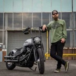 H-D Motorclothes Harley-Davidson Longsleeve Bar & Shield 1 Oliv Grün -jacket shop r004542v 51