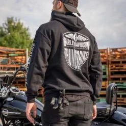 H-D Motorclothes Harley-Davidson Hoodie Long Logo H-D Schwarz -jacket shop r004544v 41
