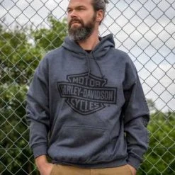 H-D Motorclothes Harley-Davidson Hoodie Bar & Shield 1 H-D Grau -jacket shop r004546v 31
