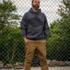 H-D Motorclothes Harley-Davidson Hoodie Bar & Shield 1 H-D Grau -jacket shop r004546v 41