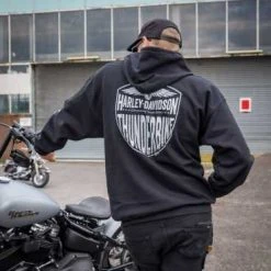 H-D Motorclothes Harley-Davidson Zip Hoodie Mini Willie H-D Schwarz -jacket shop r004548v 41