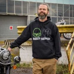 H-D Motorclothes Harley-Davidson Hoodie Willie Glow H-D Schwarz -jacket shop r004595v 31