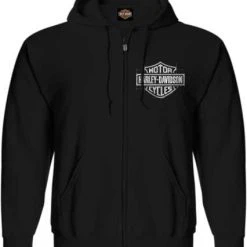 H-D Motorclothes Harley-Davidson Zip Hoodie Heritage Badge Schwarz