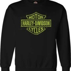 H-D Motorclothes Harley-Davidson Longsleeve Heritage Sketch Schwarz